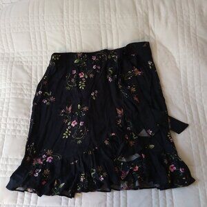 TML by Tomorrowland Dark Blue Floral Skirt